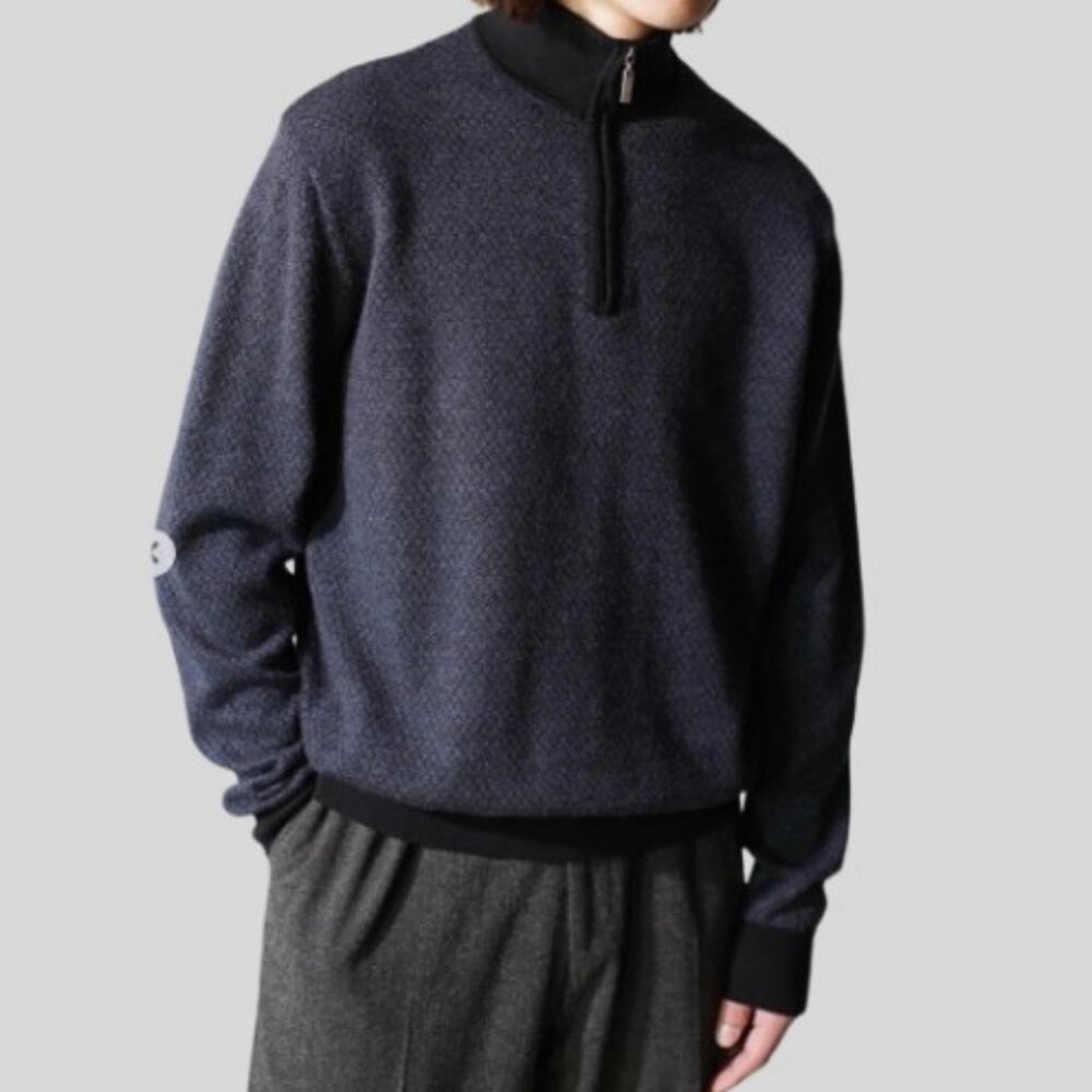 Ted Baker quarter zip pullover sweater navy blue men's size XL